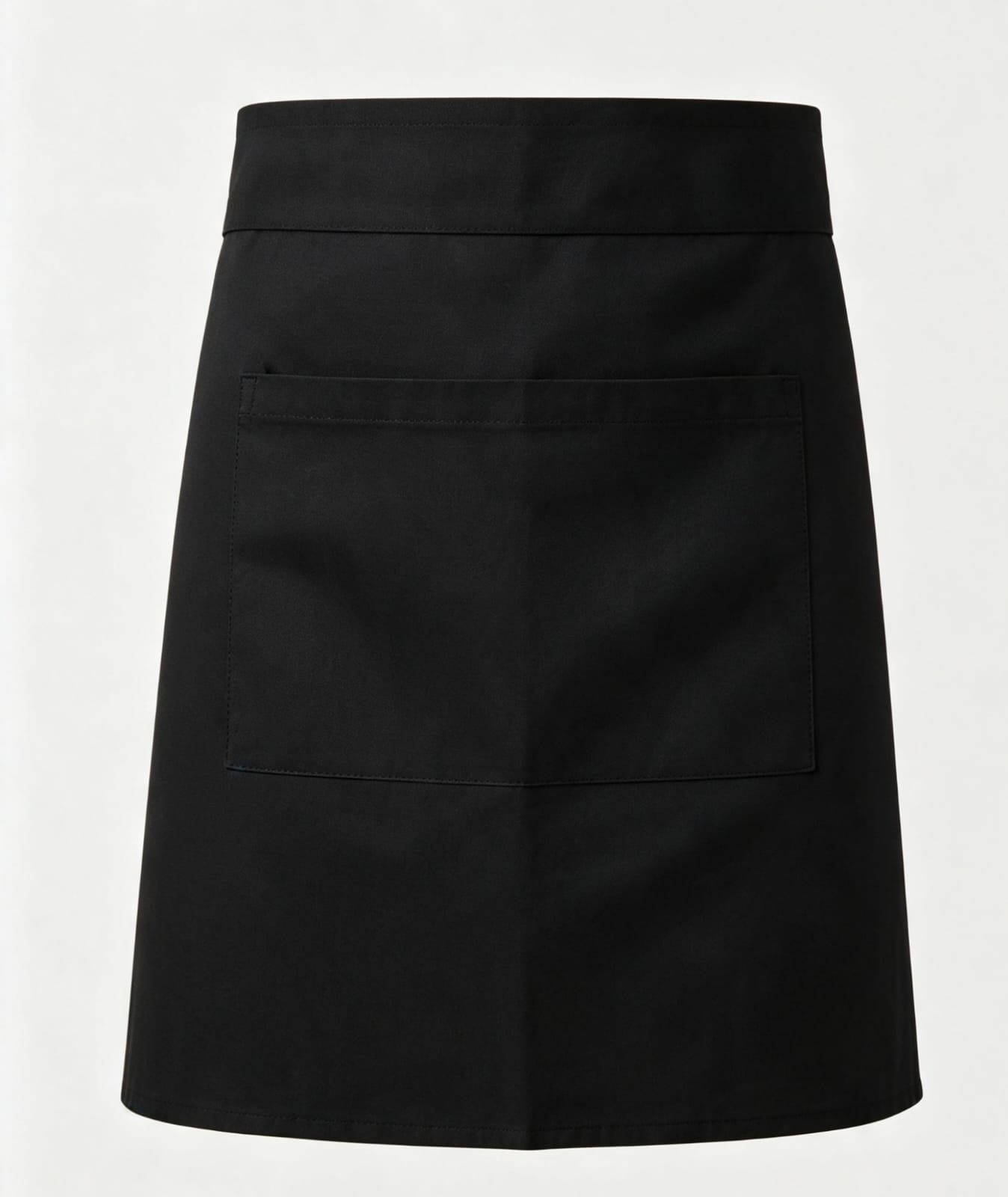 Mandil Corto a la Cintura Negro Gabardina