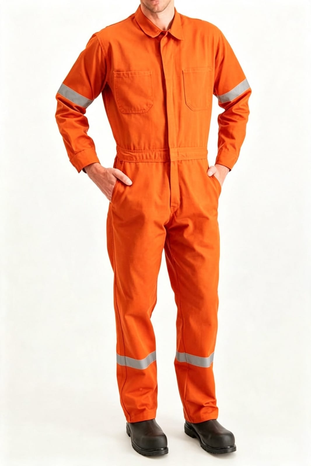 Overol naranja con reflejante