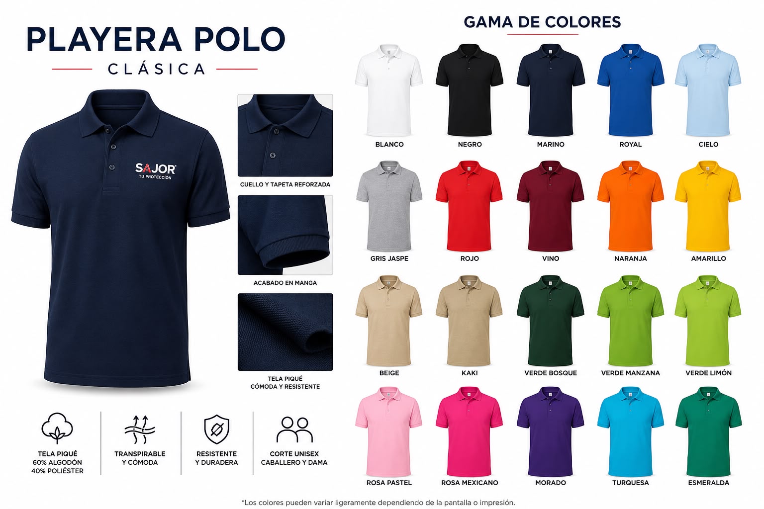 Playera Polo Clásica SAJOR